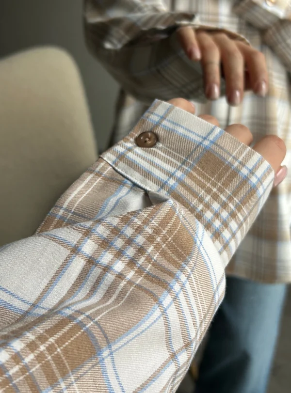 Checkered shirt - beige