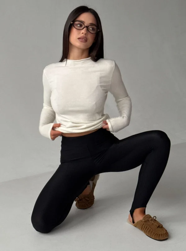 High-rise leggings + leggings — black