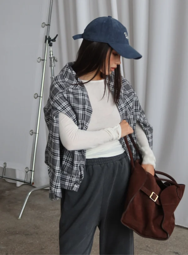Checkered shirt - light gray